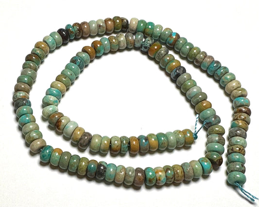Hubei Turquoise Rondelle Beads 6mm #SP7946