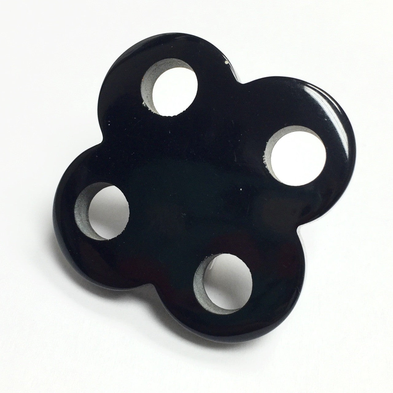 Vintage Black YSL  Bakelite 4 hole Connector Bead-38mm
