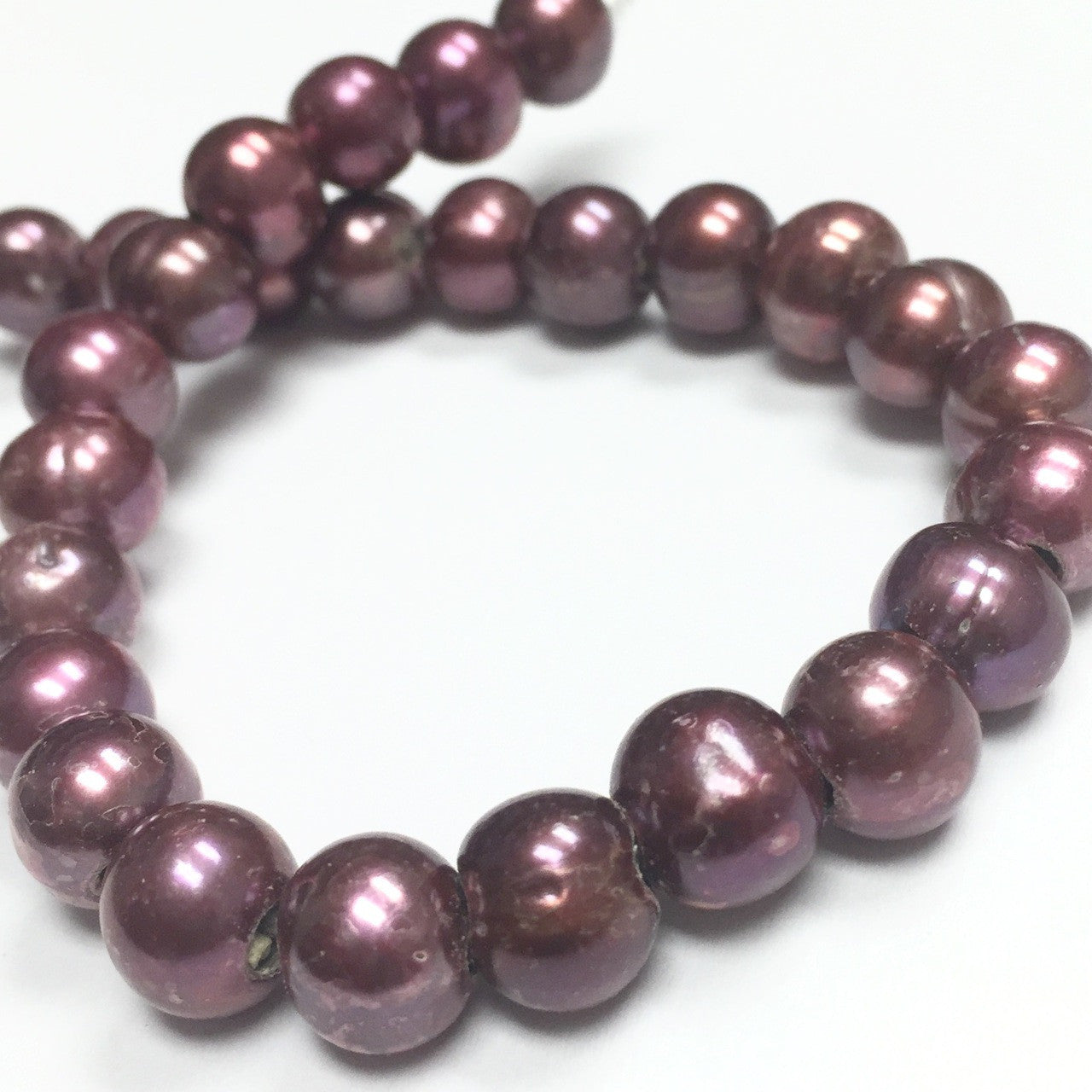 Large Holed Freshwater Pearls - Rich Rose 8-8.5mm