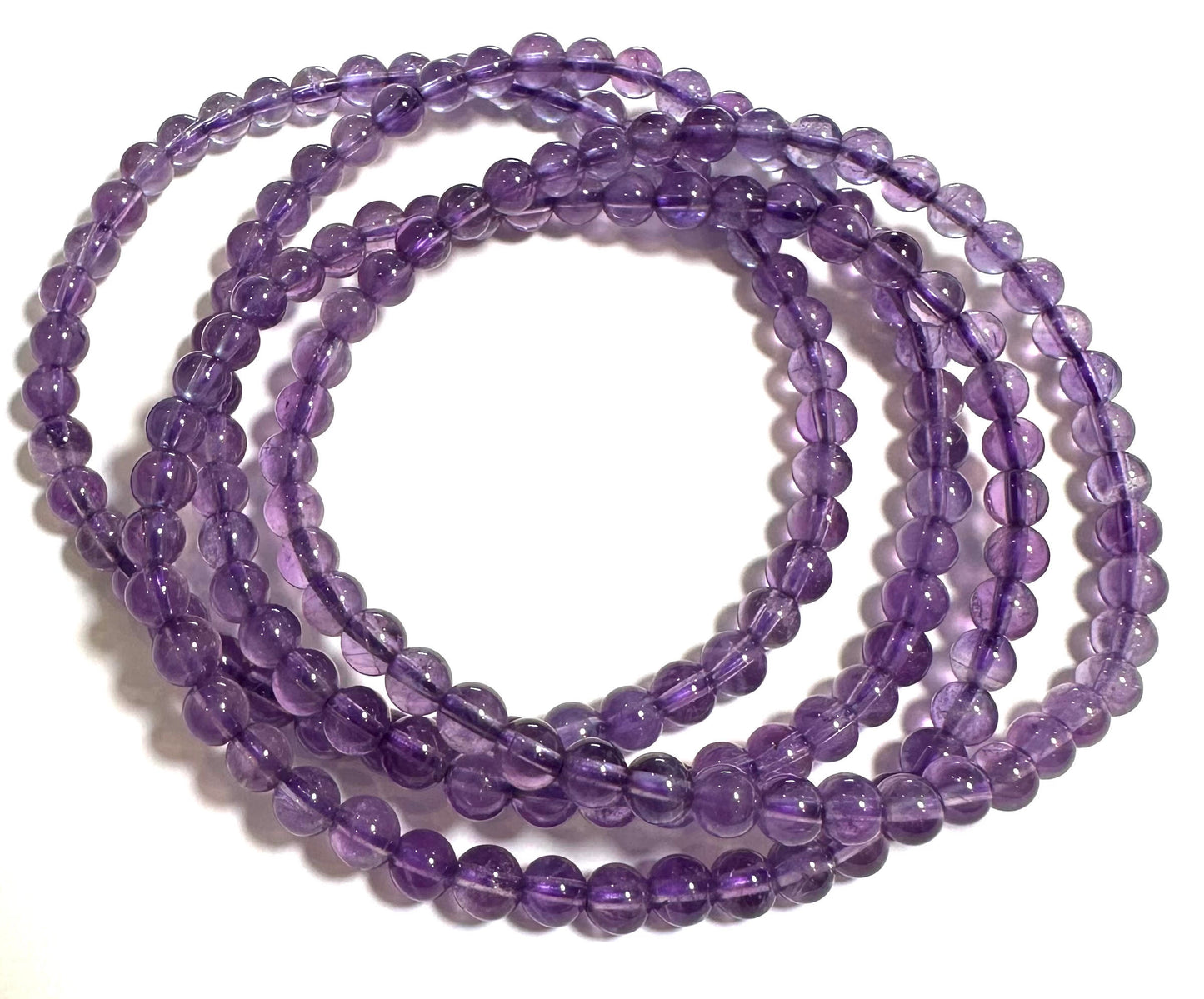 4 mm Amethyst Mala Bracelet #MALA10
