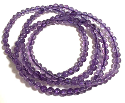 4 mm Amethyst Mala Bracelet #MALA10