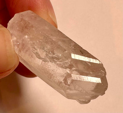 Lightning Strike Quartz Crystal with Dual Termination  1¼" x ¾" - #NC7911