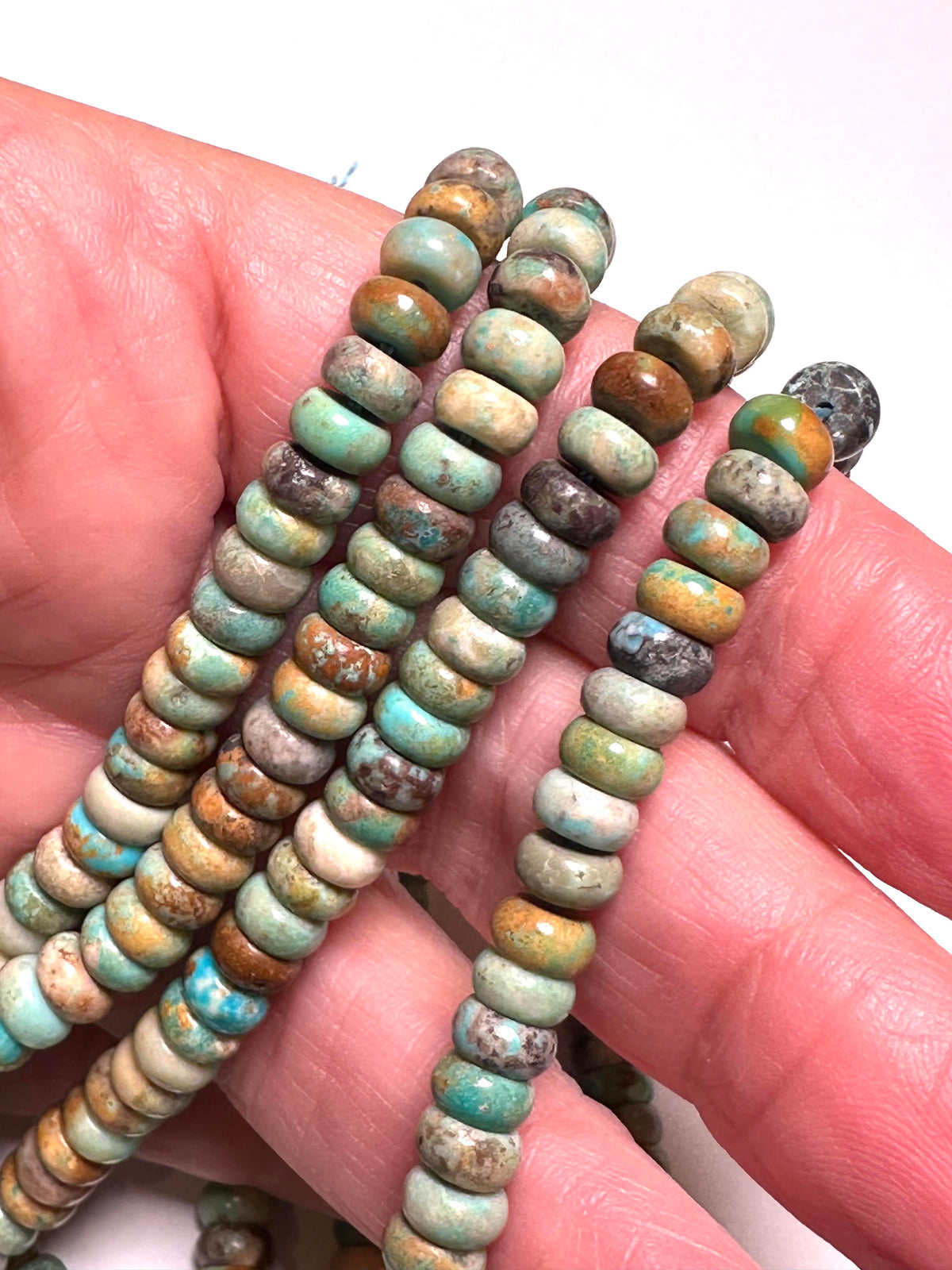 Hubei Turquoise Rondelle Beads 6mm #SP7946