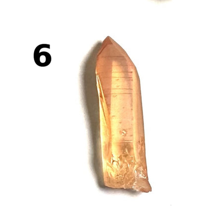 Mini Tangerine Quartz Points – Brazil | Pocket Size | ~1.5 inches- NC7731`