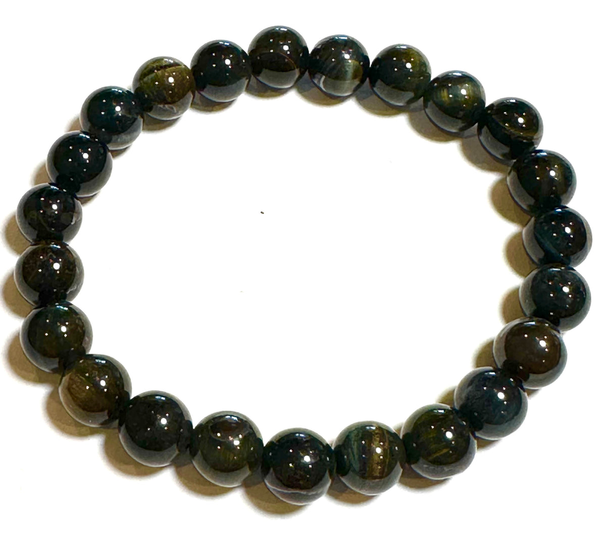 8 mm Blue Tiger Eye Mala Bracelet #MALA23