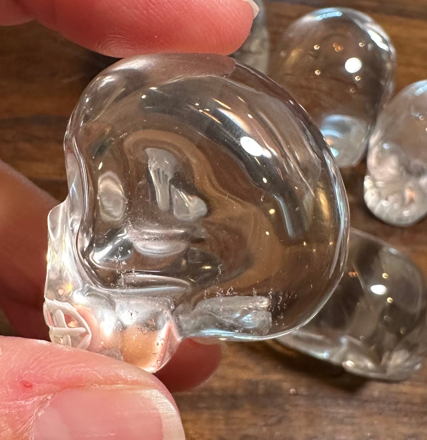 Master-Carved Lemurian Quartz Crystal Skull with Water Veil – NC7895