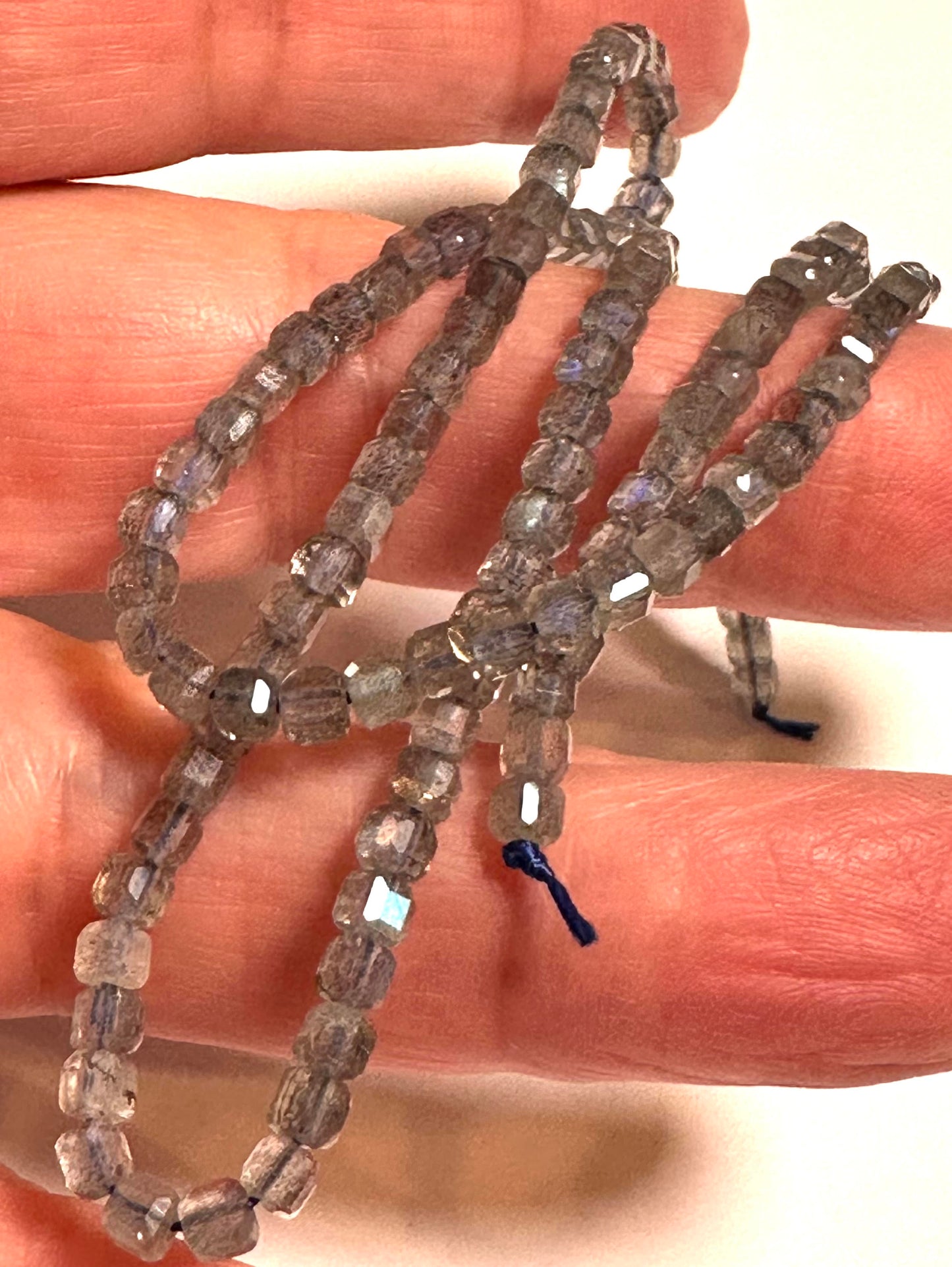 AAA Grade Labradorite Micro Diamond Faceted Cube Beads 3mm #SP7922