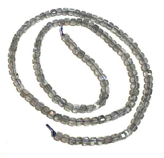AAA Grade Labradorite Micro Diamond Faceted Cube Beads 3mm #SP7922
