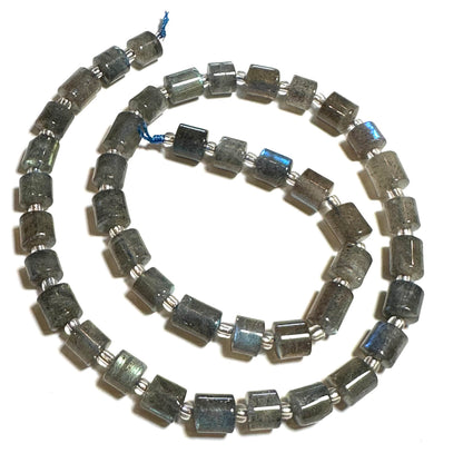 AAA Grade Labradorite Barrel Beads 7x6mm to 7x9mm #SP7921