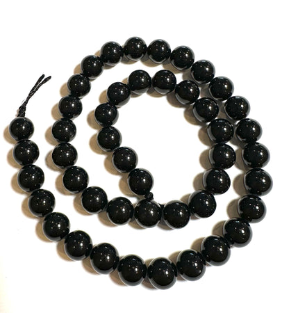 AAA Grade Black Tourmaline Round Bead Strand 18mm 15.5 Inch #SP7914