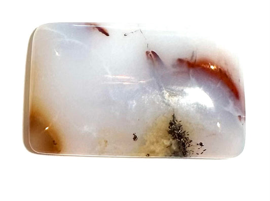 AAA Blue Chalcedony Dendritic Cabochon – 23 x 35mm – CAB7