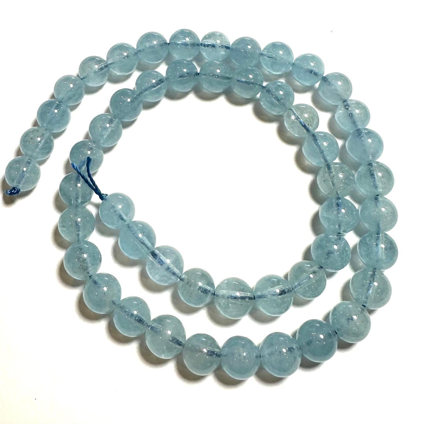 AA Grade Aquamarine Round Beads – 8mm – SP2880