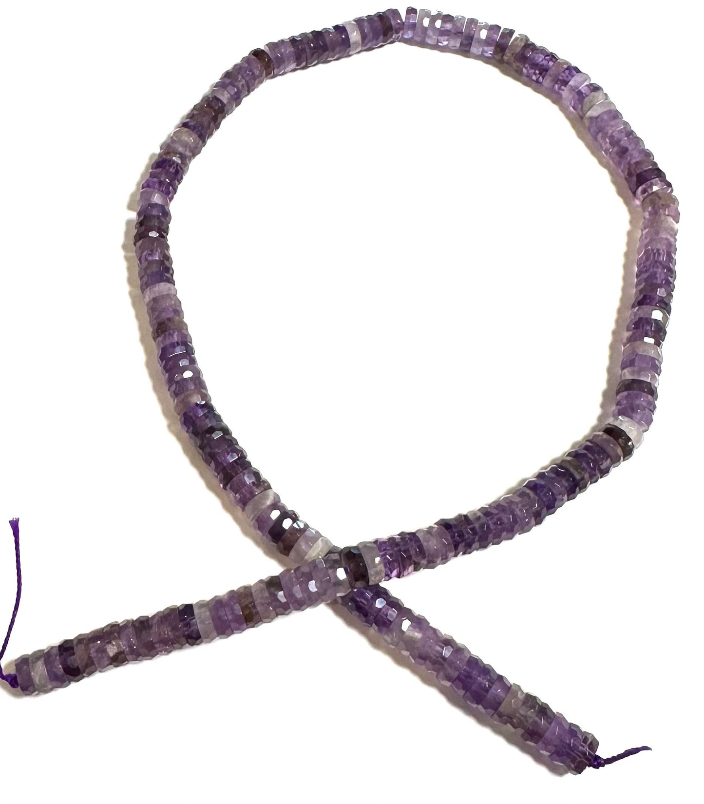 Highly Faceted A Grade Amethyst Beads 6mm #SP7927