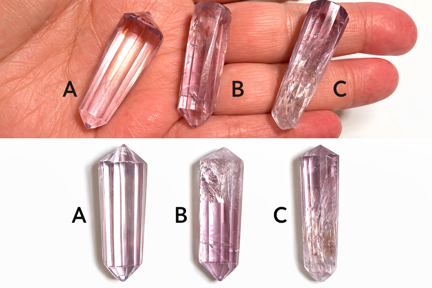 Mini Amethyst Vogel Wand – 12 Sided | Brazil | Choose A, B, or C 1.5-1 3/4" NC7352