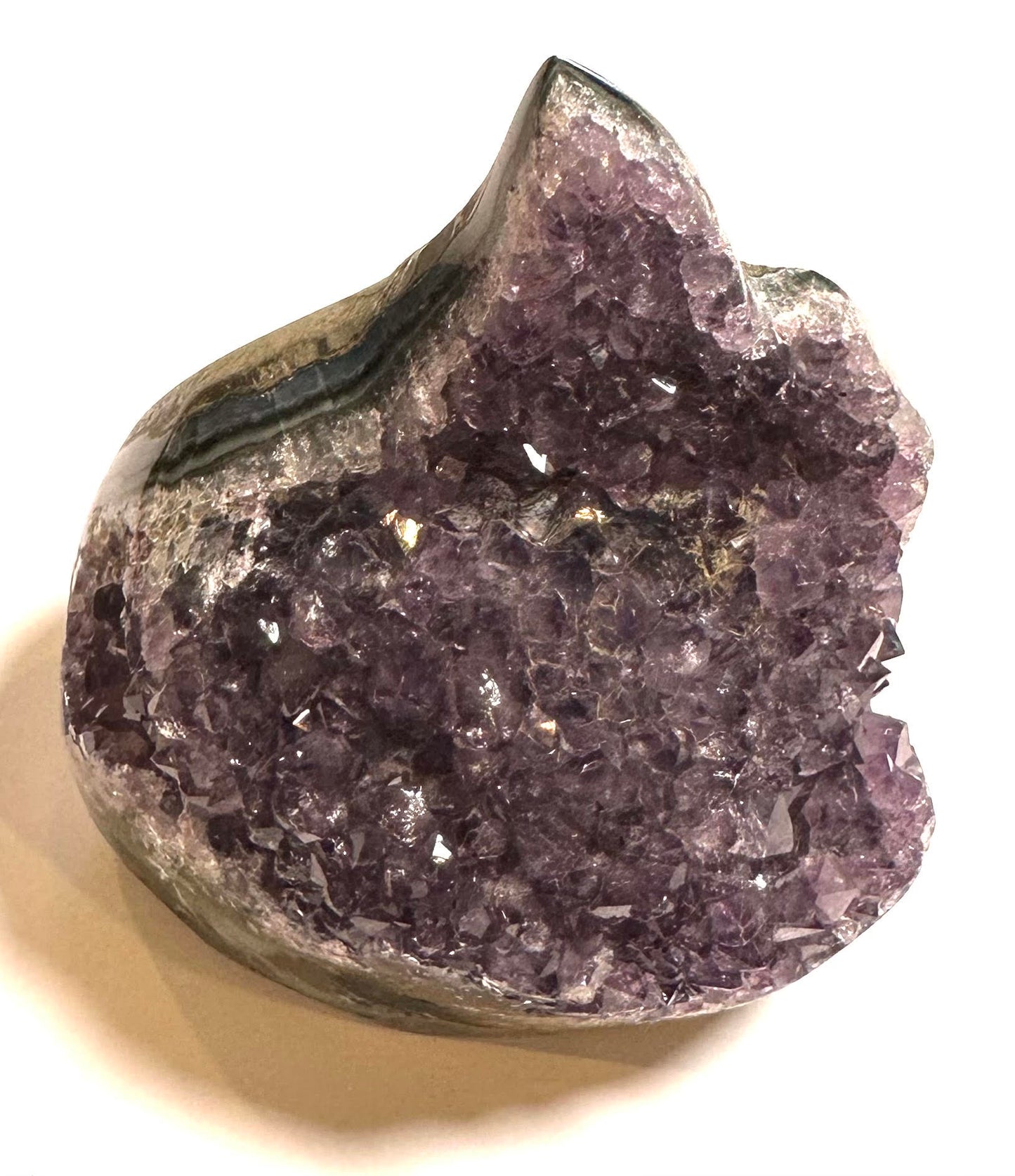 Fancy Uruguayan Amethyst Flame 2.5" W x 2.75"- D  #NC7898