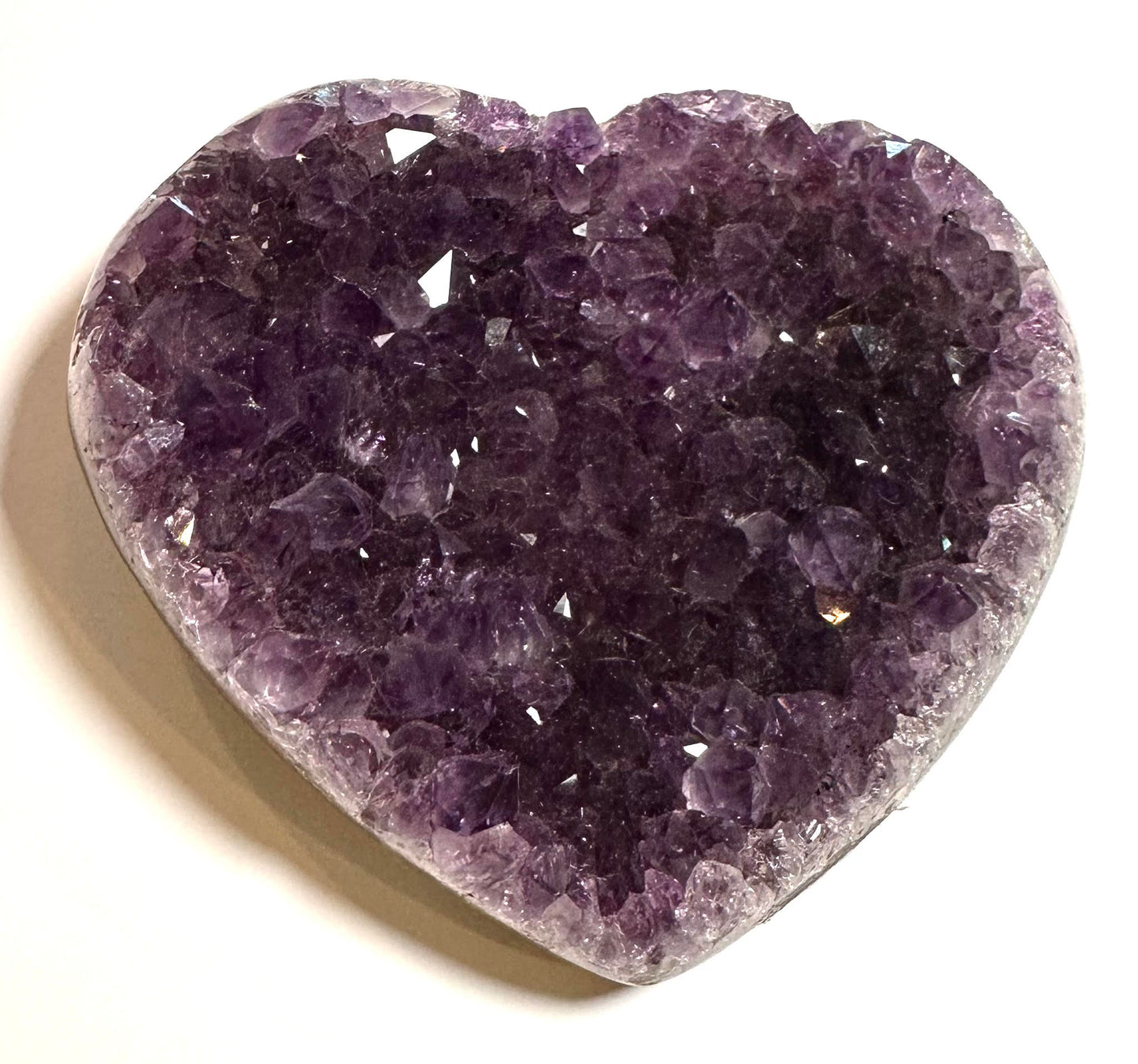Gemmy Uruguayan Amethyst Heart  3.5" x 3" - NC7897
