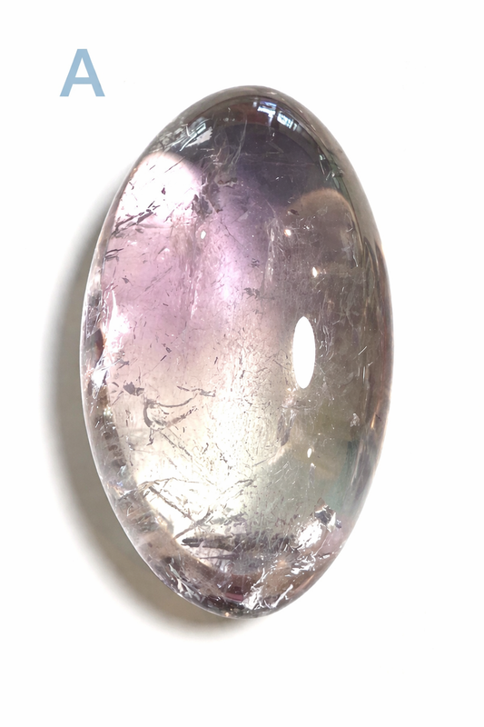 Light Amethyst Shiva Stones – Polished Oval Palm Stones NC7728