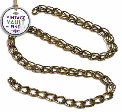 One of a Kind Vintage Brass Double Mariner Chain 15 Inches #VB551