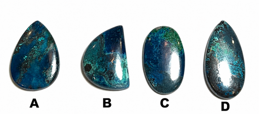 Azurite and Chrysocolla Cabochons SP7829 A-D