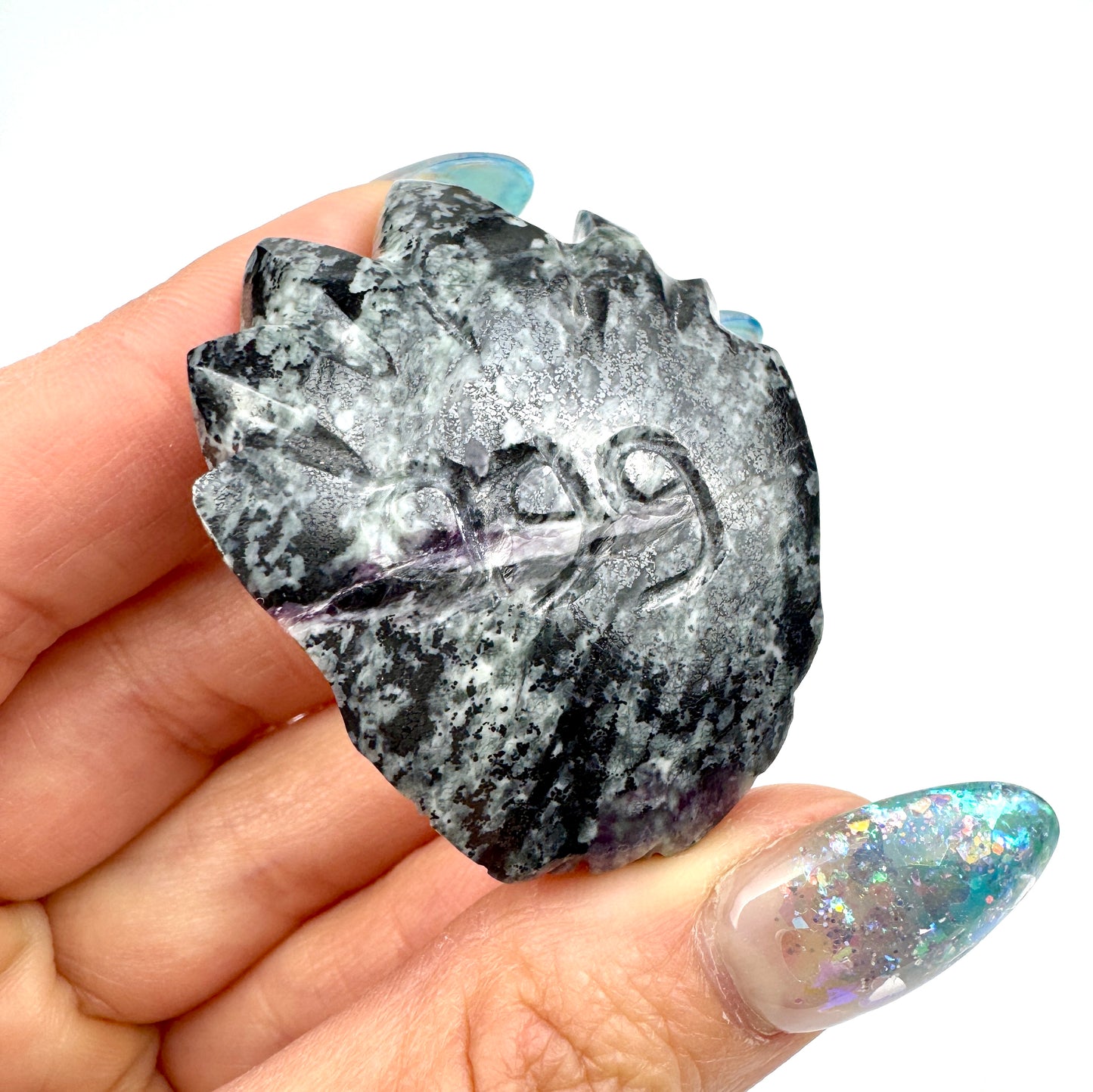 Master Carved Kammerite Angel #999 Dragon Skull 1 1/2 x  1 3/4 x 1/2" NC7712
