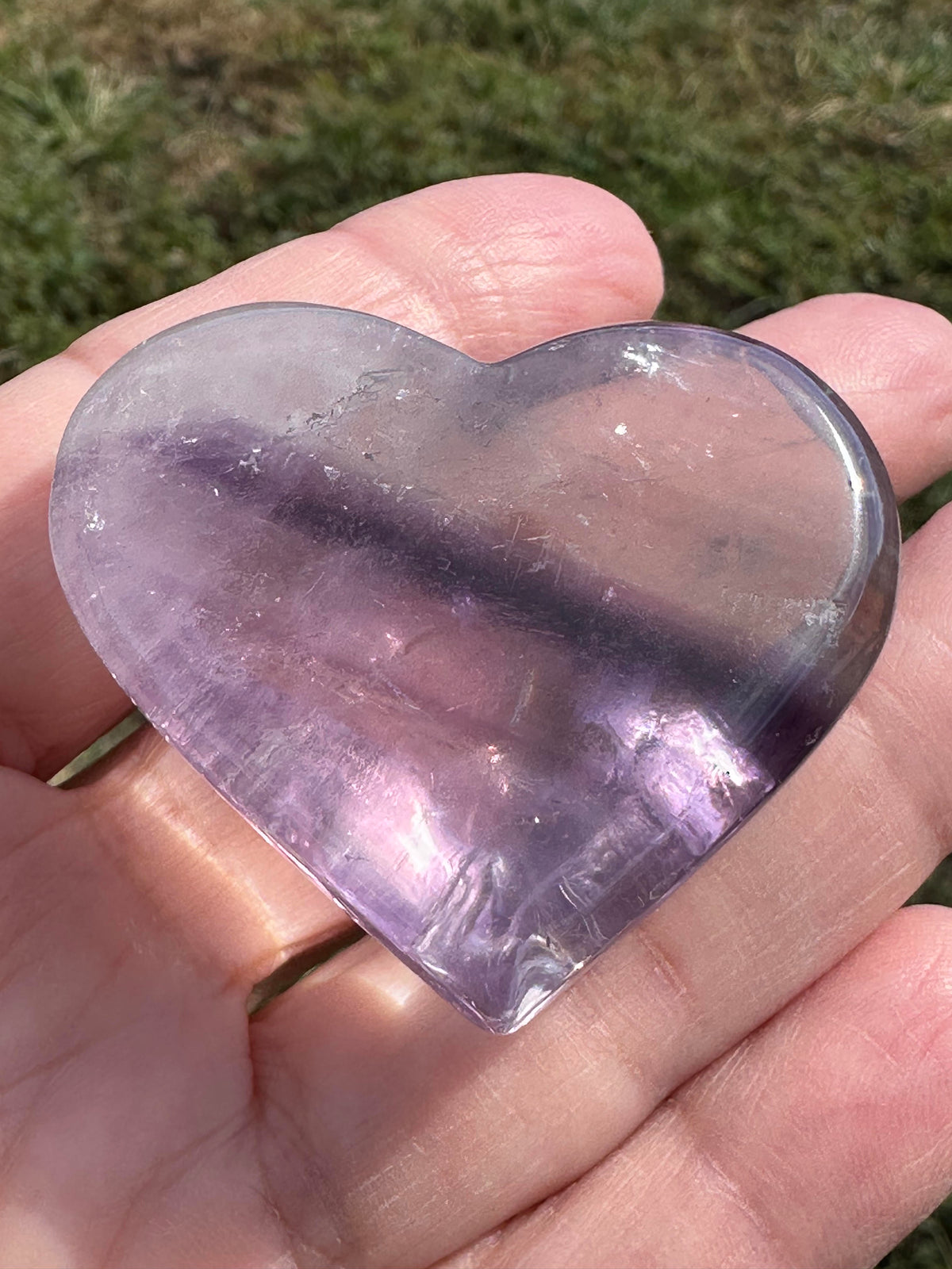 Bahia Amethyst Cabochon with Rainbow and Zoning #CAB7992