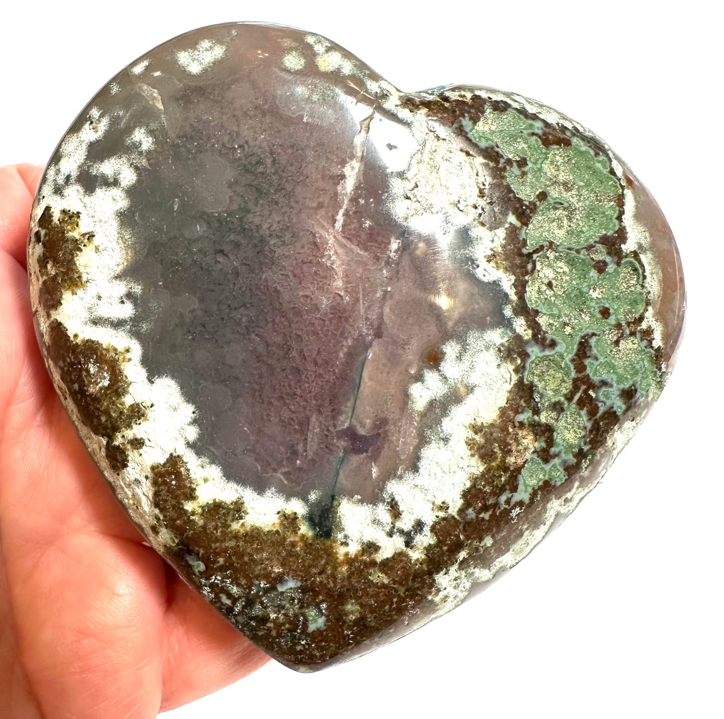 Gemmy Uruguayan Amethyst Heart  3.5" x 3" - NC7897