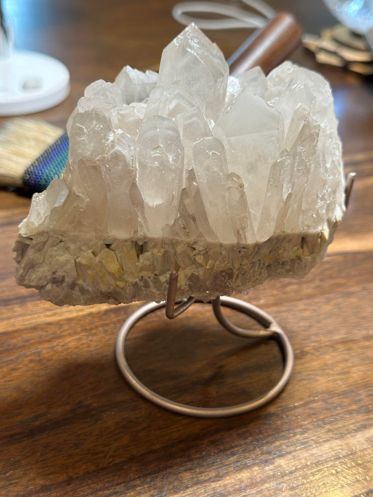 Brazilian Quartz Crystal Cluster with Sparkle, Phantoms and Rainbows #NC7965