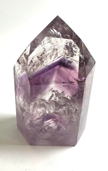 Bahia Brazil Amethyst Tower 3½" x 2" x 1⅛" | Clear with Rainbows | #NC7923
