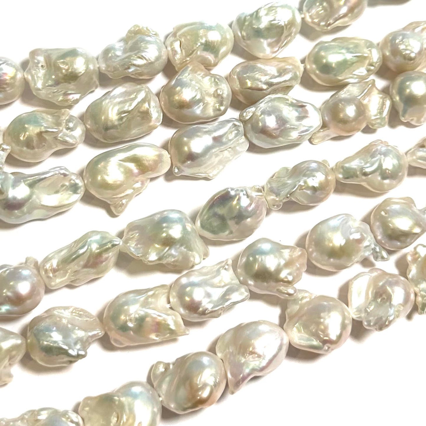 AAA Grade Large Baroque Freshwater Pearl Strand – 15mm Average – PB7884