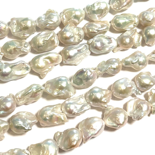AAA Grade Large Baroque Freshwater Pearl Strand – 15mm Average – PB7884