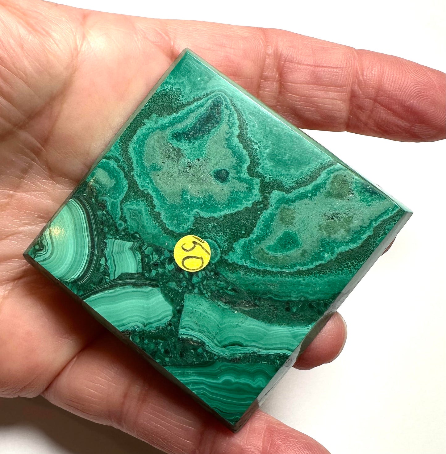 Malachite Pyramid - 2" x 2" Base, 1 3/4" Ht. - NC7802
