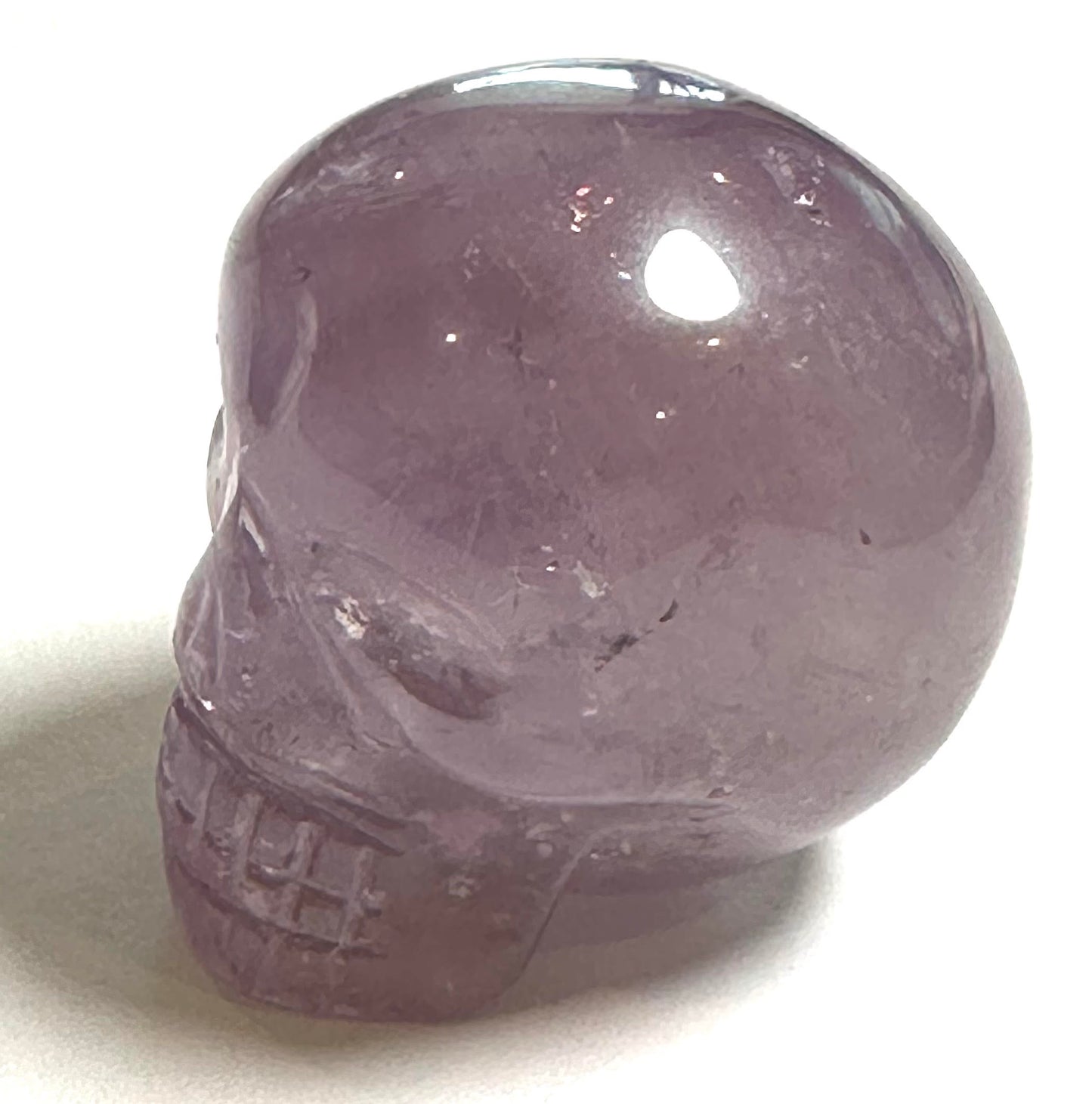 Master Carved Amethyst Mini Crystal Skull by Leandro De Souza 1¼" #NC7944