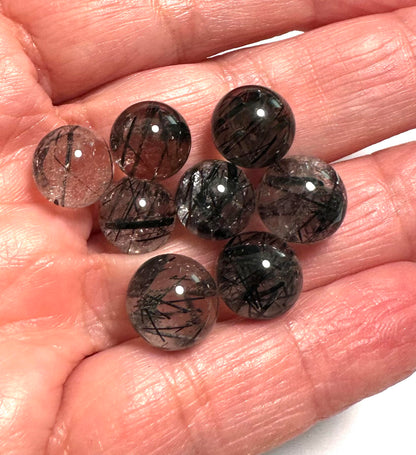 Mini Black Rutile Quartz Sphere • 10mm NC7819