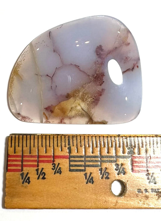 AAA Grade Natural Blue Chalcedony Freeform Cabochon – 48 x 58 mm – #CAB1