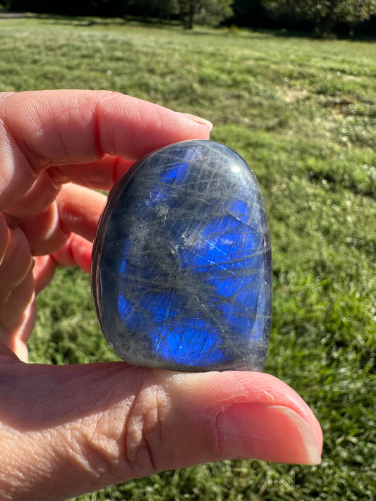 Blue Flash Labradorite Mini Boulder Freeform Display Stone #NC7976
