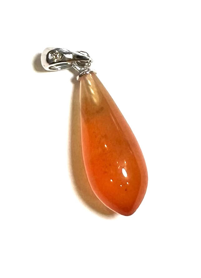 Carnelian Pendant/Charm withSterling Bail – A+ Grade Item #: SP7812
