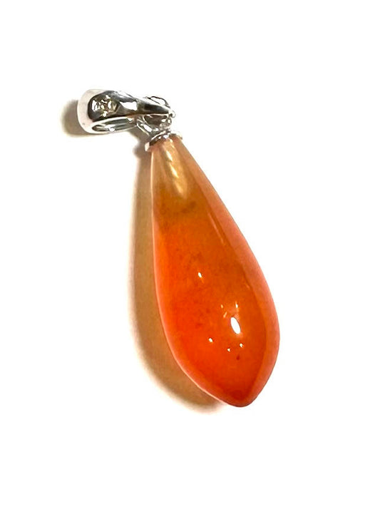 Carnelian Pendant/Charm withSterling Bail – A+ Grade Item #: SP7812