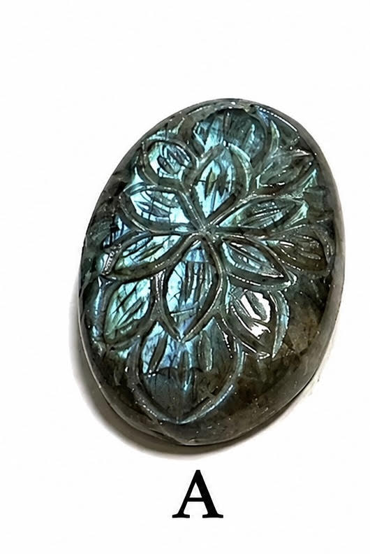 Carved Oval Labradorite Cabochons – Choose A, B, C, or D #SP7869