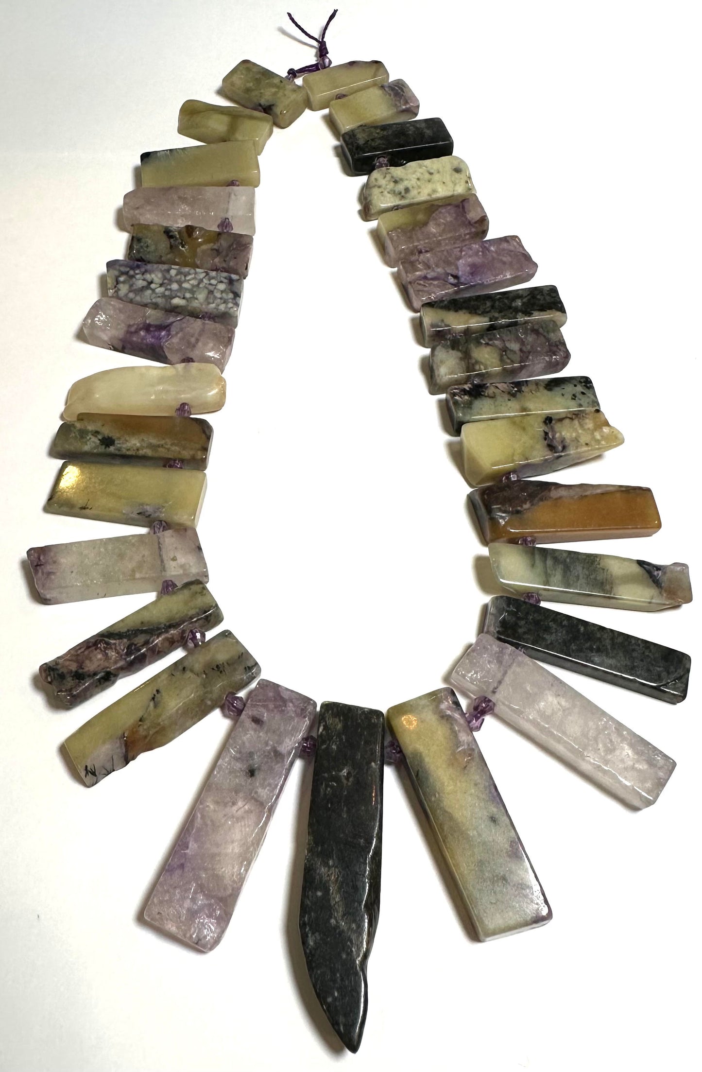 Charoit Picket Style Top Drilled Gemstone Beads 3/4 to 2 Inches #SP7924