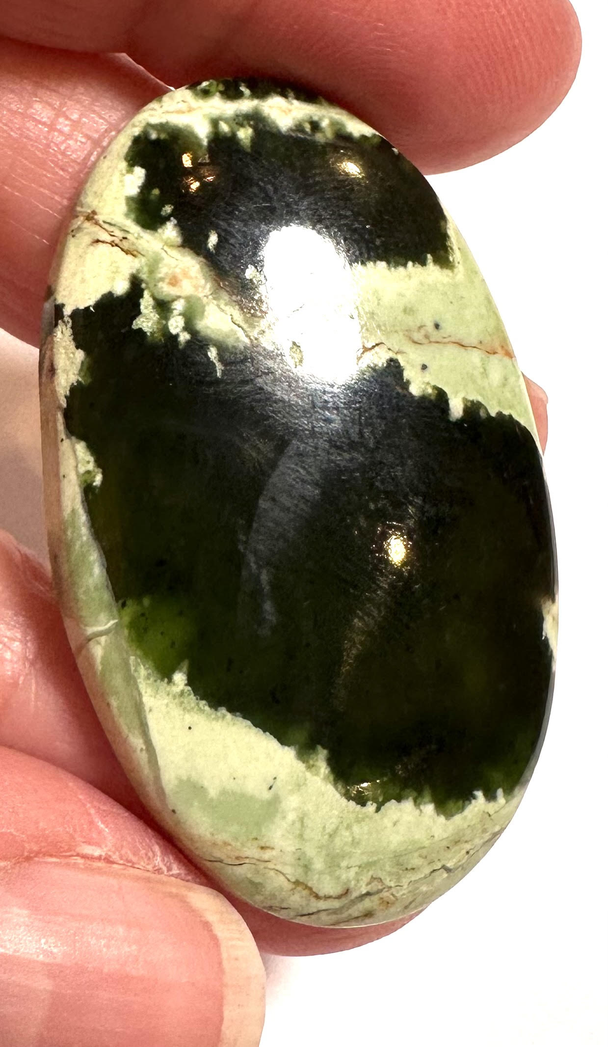 Chrome Chalcedony Oval Cabochon – 27 x 45mm, 6mm Thick – SP7895