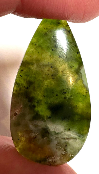 Chrome Chalcedony Teardrop Cabochon – 18 x 36 x 4mm – SP7896