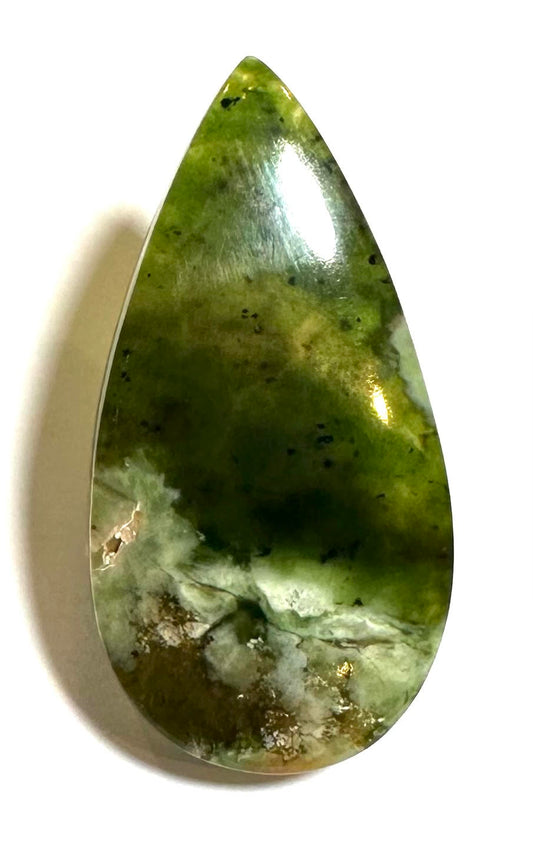 Chrome Chalcedony Teardrop Cabochon – 18 x 36 x 4mm – SP7896