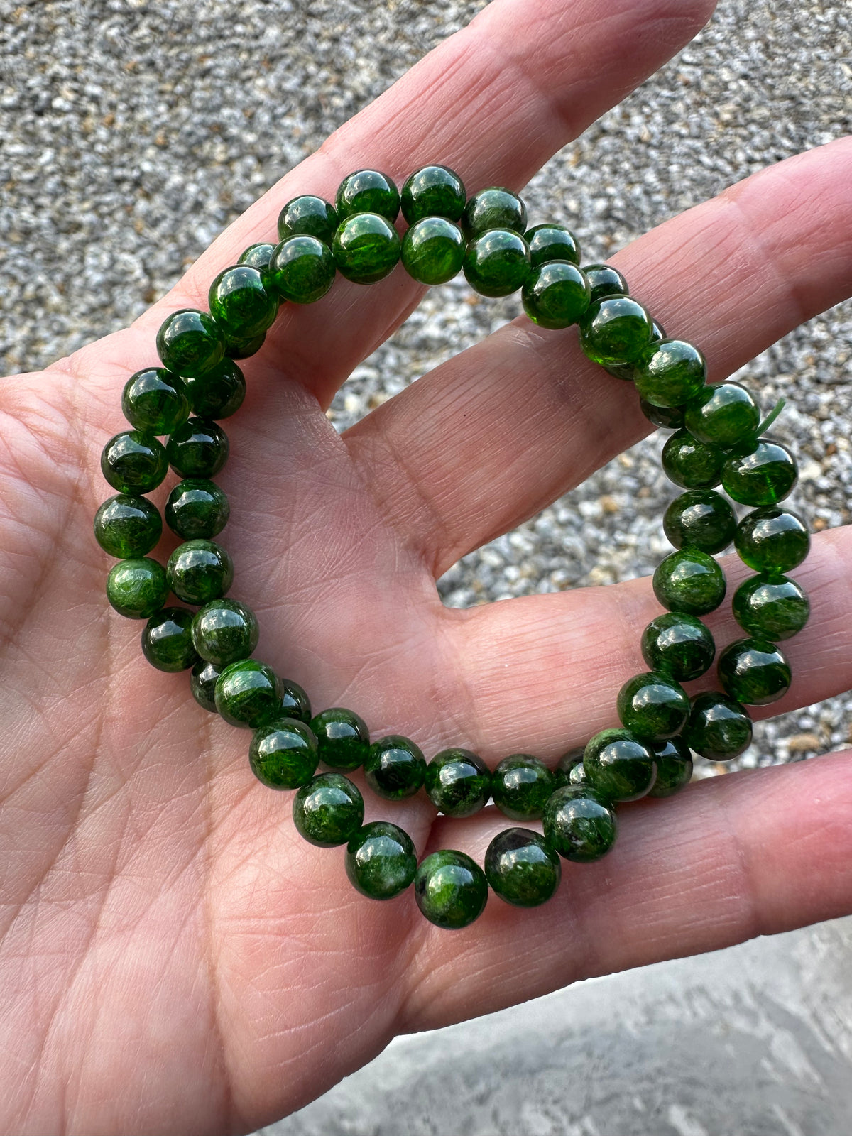Chrome Diopside 6mm Bead Bracelet #MALA33