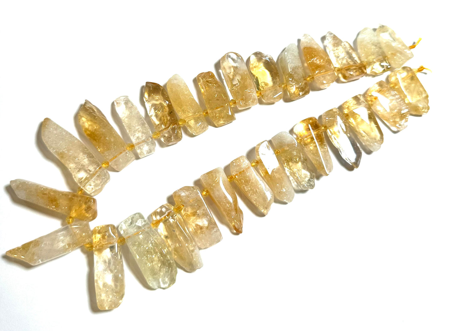 One-of-a-Kind Citrine Rough Cut Dangler Beads Graduated Top Drilled SP614