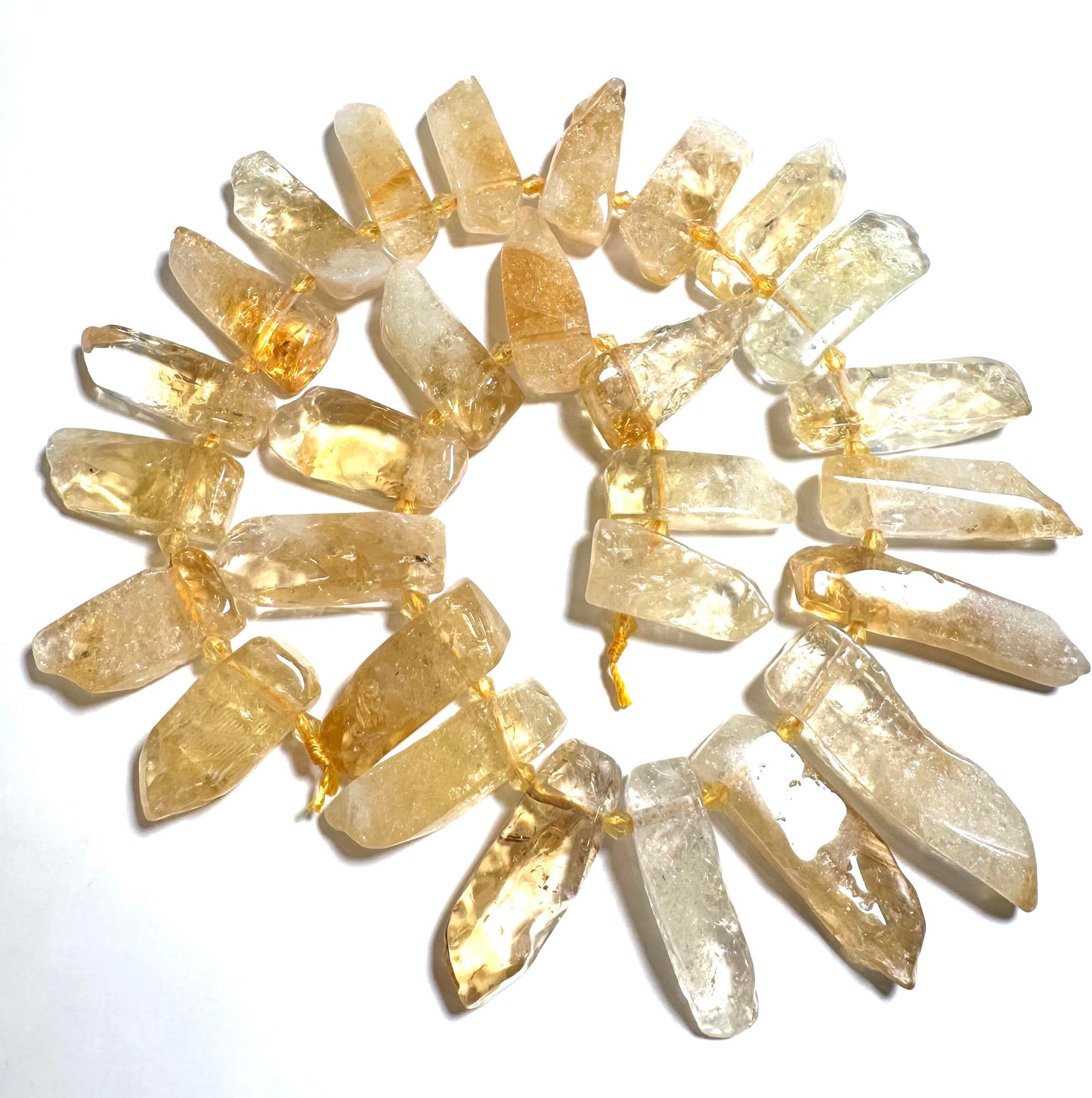 One-of-a-Kind Citrine Rough Cut Dangler Beads Graduated Top Drilled SP614