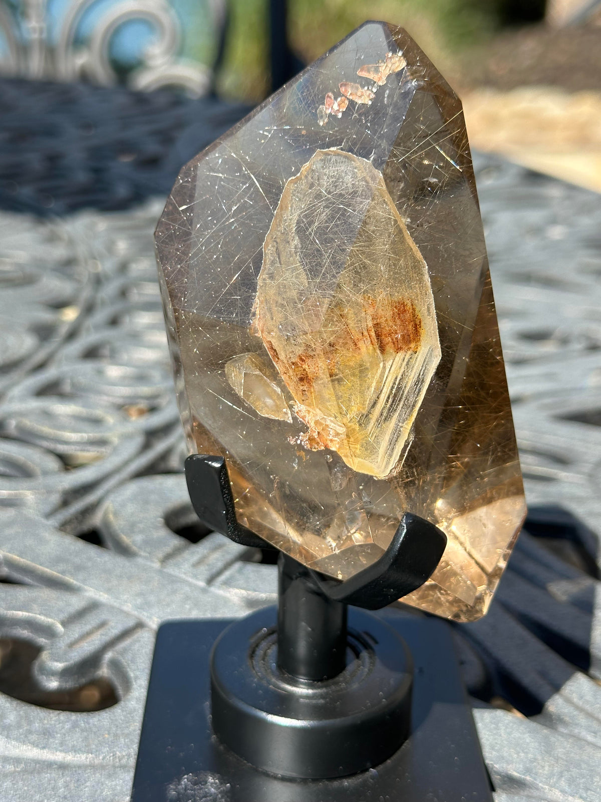 Collector Quality Smoky Rutilated Quartz Penetrator Crystal 5 3/4 Inches #NC7951