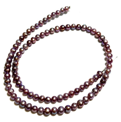 Lustrous Lilac Purple Freshwater Pearl Bead Strand 4.5–5 mm #PB7887