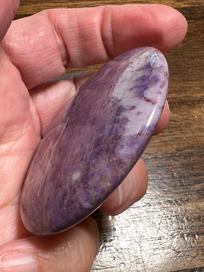 Rare Lavender Jade Palm Stone Disc 2 3/8" #NC8002