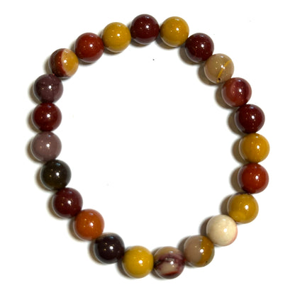 Natural 8mm Mookaite Jasper Mala Bracelet #MALA19