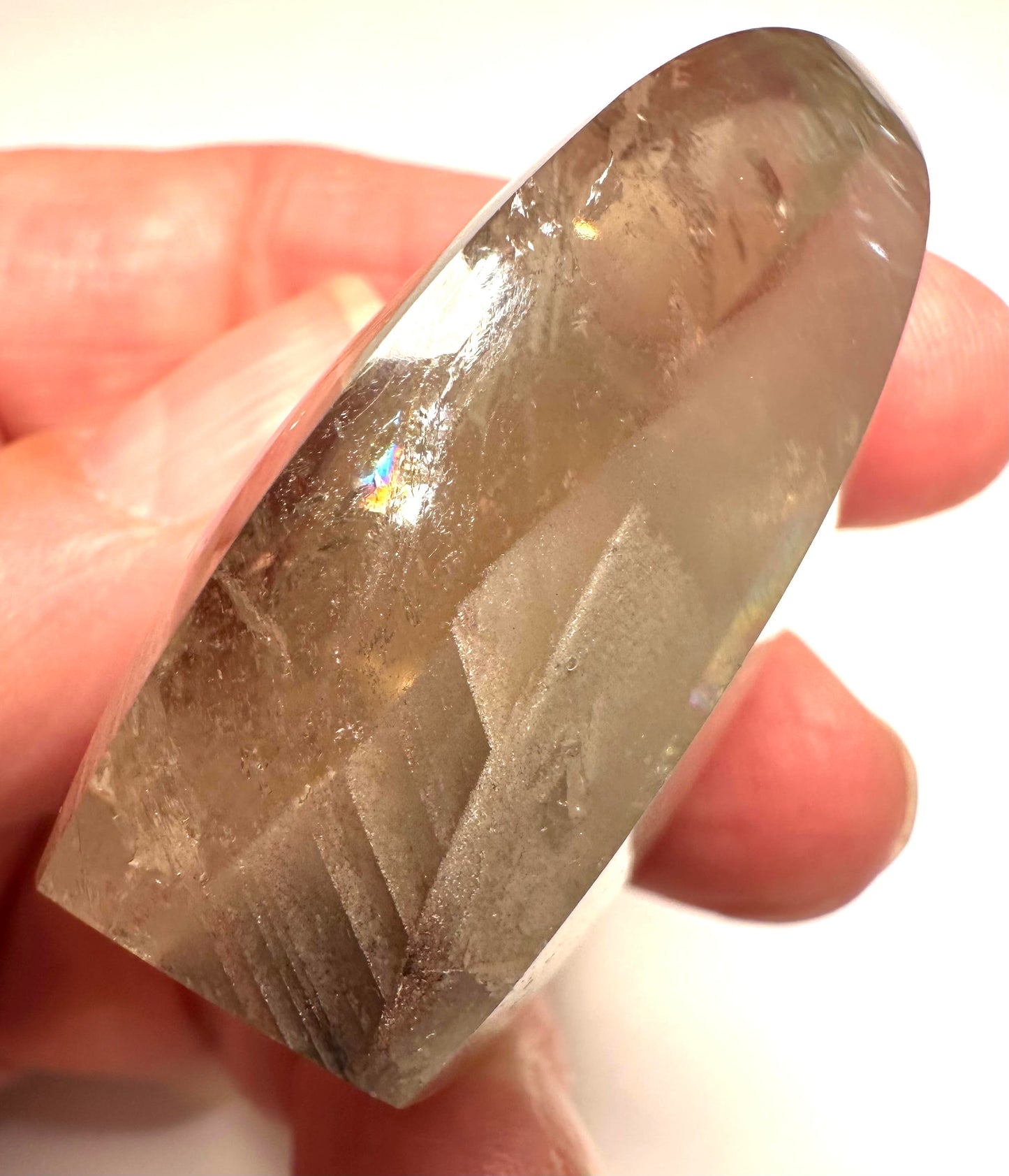 Collector Grade Brazilian Lodolite Phantom Flame with Rainbow 47mm #NC7945